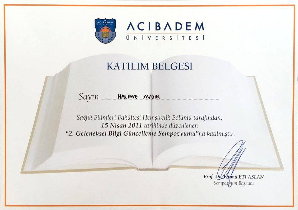 Sertifikalarımız Evde Yara Bakımı