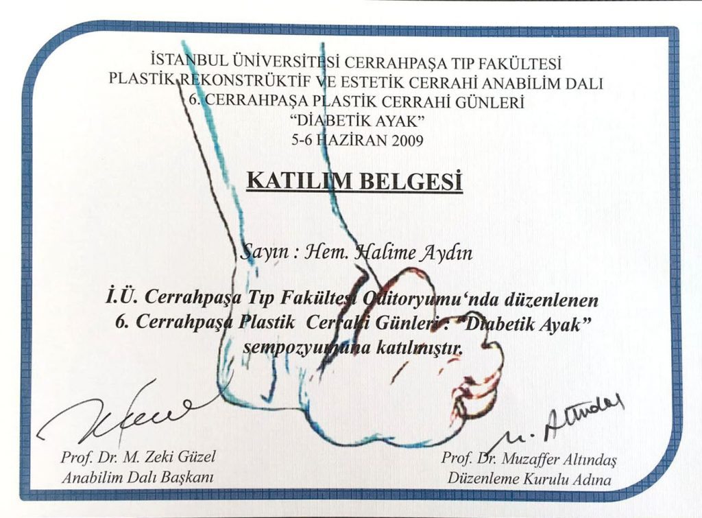 Sertifikalarımız Evde Yara Bakımı