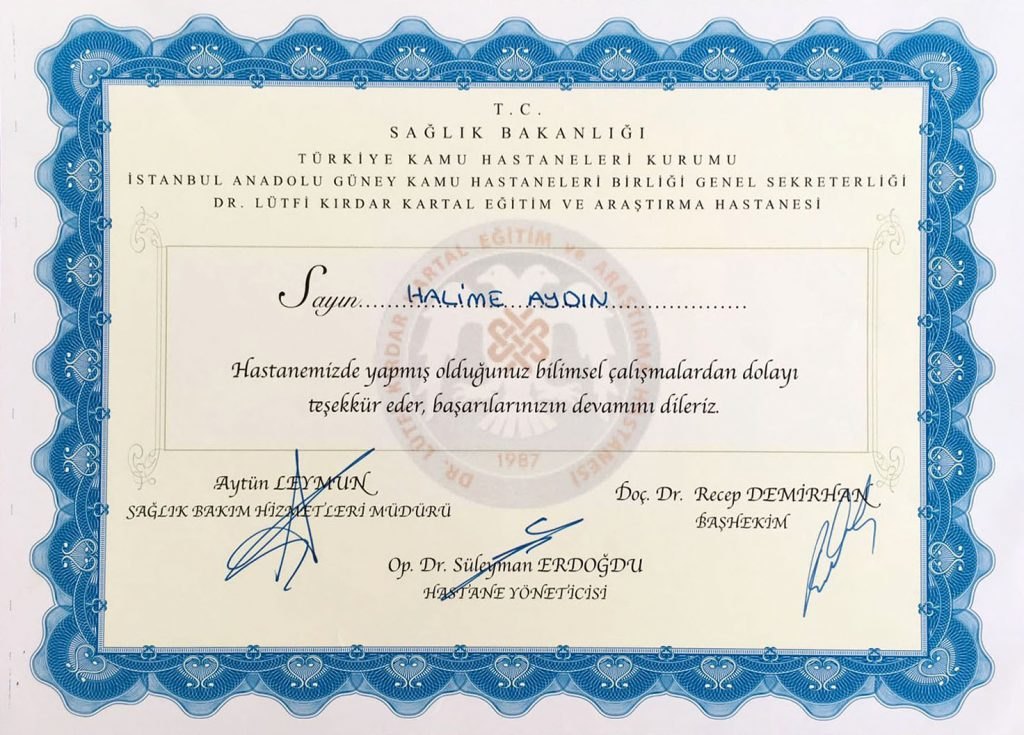 Sertifikalarımız Evde Yara Bakımı