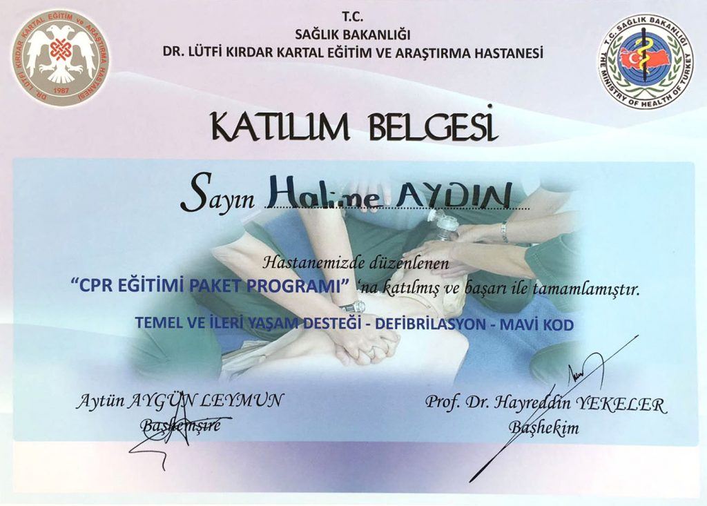 Sertifikalarımız Evde Yara Bakımı
