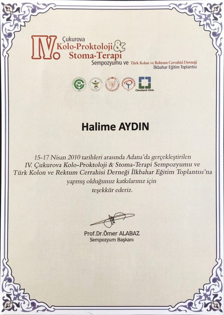 Sertifikalarımız Evde Yara Bakımı